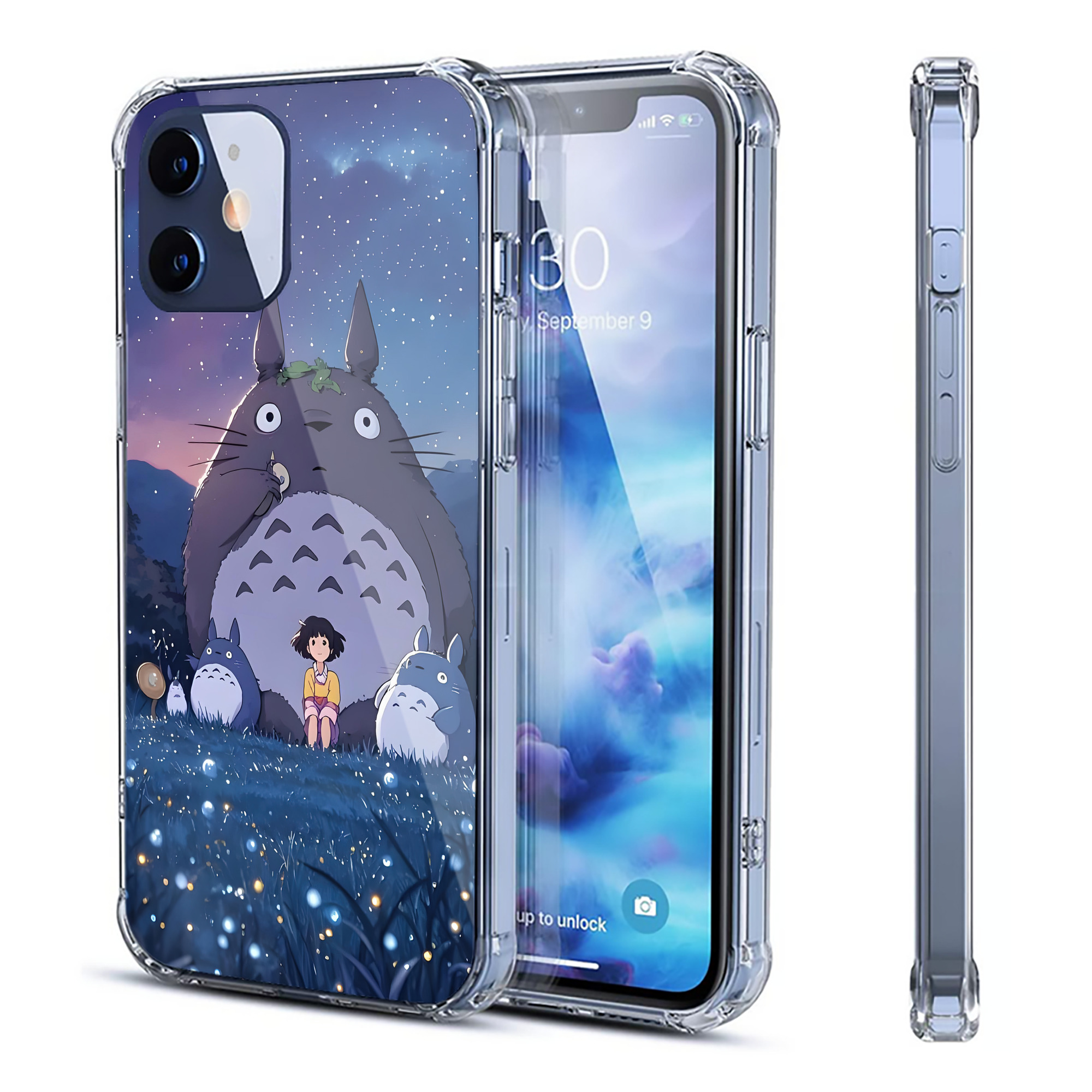 （画像用） となりのトトロ 草壁メイ 草壁サツキ My Neighbor Totoro Satsuki Kusakabe Mei Kusakabe 【iPhone 12シリーズ対応】透明スマホケース（クリアソフトケース）